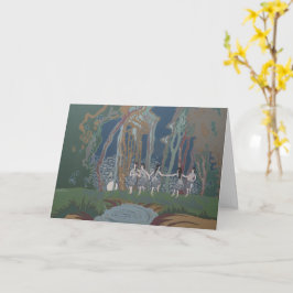 Vrouwen dansen met de maan kaart