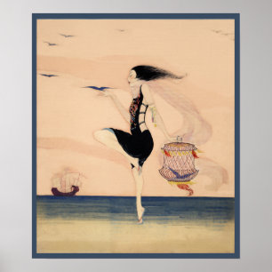 Vrouwen dansen op de Shore Poster