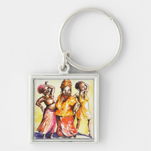 Vrouwen dansen sleutelhanger (Voorkant)