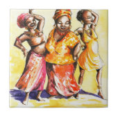 Vrouwen dansen tegeltje (Voorkant)