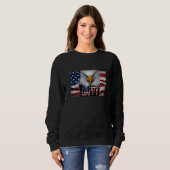 Vrouwen Dappy Eagle Amerikaanse Kale Eagle Ogen Trui (Voorkant volledig)