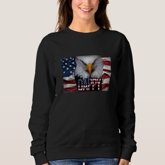 Vrouwen Dappy Eagle Amerikaanse Kale Eagle Ogen Trui (Voorkant)