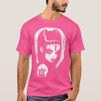 Vrouwen Dark Art Occult Gothic Batcave Girl Post P T-shirt