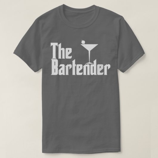 Vrouwen de Bartender Bartending Funny Parody Retro T-shirt (Design voorkant)