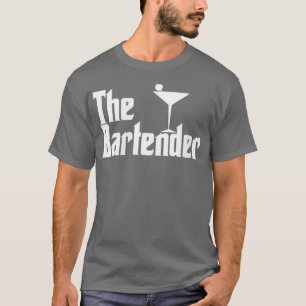 Vrouwen de Bartender Bartending Funny Parody Retro T-shirt