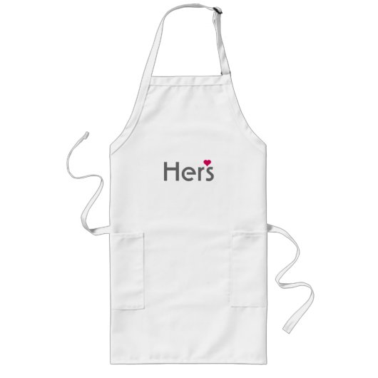 Vrouwen de helft van Zijn en Hers die apron-set me Lang Schort (Voorkant)