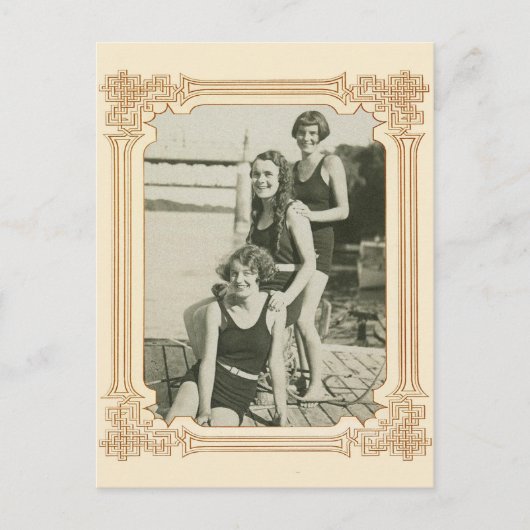  vrouwen deco Vrouwen zwemmen Briefkaart (Voorkant)