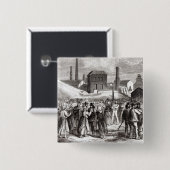 Vrouwen demonstreren vierkante button 5,1 cm (Voorkant /achterkant)