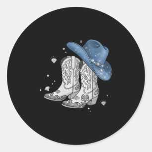 Vrouwen Denim & amp; Diamonds Zwart T-shirt Wester Ronde Sticker