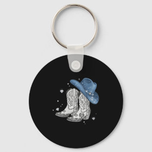 Vrouwen Denim & amp; Diamonds Zwart T-shirt Wester Sleutelhanger
