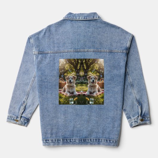 Vrouwen Denim Jacket (Jean Jacket) Deze custom wom (Achterkant)