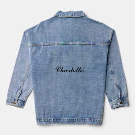 Vrouwen Denim Jacket met Custom Name Design