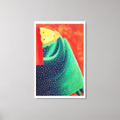 Vrouwen denken aan hedendaagse kunst Acrylverf Canvas Afdruk (Voorkant)