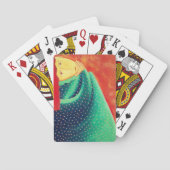 Vrouwen denken aan hedendaagse kunst schilderen pokerkaarten (Achterkant)