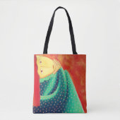 Vrouwen denken aan hedendaagse kunst schilderen tote bag (Voorkant)