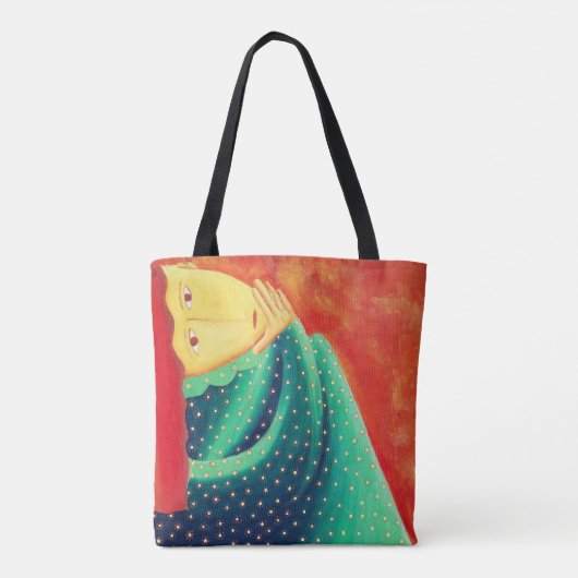 Vrouwen denken aan hedendaagse kunst schilderen tote bag (Achterkant)