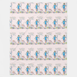 Vrouwen denken ruimte fleece deken