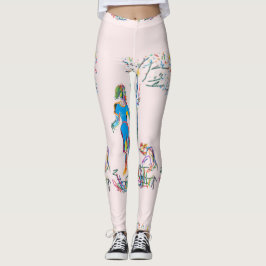 Vrouwen denken ruimte leggings
