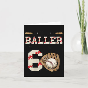Vrouwen Deze Baller Is Nu 6 Verjaardag Baseball Bd Kaart