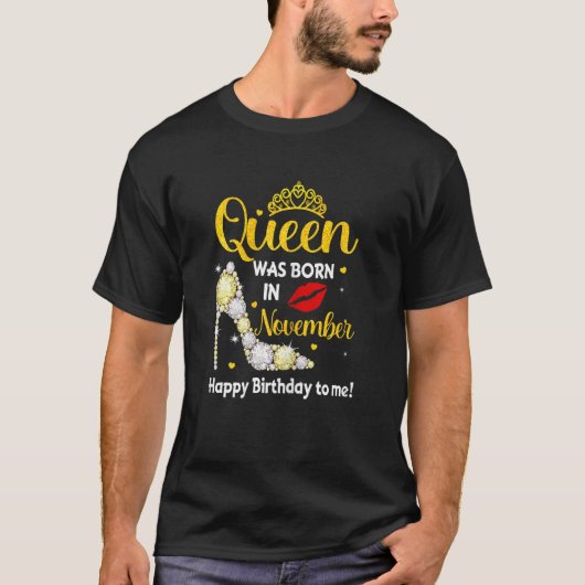 Vrouwen Deze koningin werd geboren in november 200 T-shirt (Voorkant)