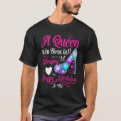 Vrouwen Deze koningin werd in februari gelukkig ge T-shirt (Voorkant)