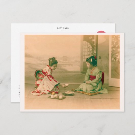 "Vrouwen die お dienst doen" 茶 性Bをす出B100808080B10 Briefkaart (Voorkant / Achterkant)