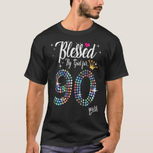 Vrouwen die 90 jaar door God zijn gebukt gedurende T-shirt