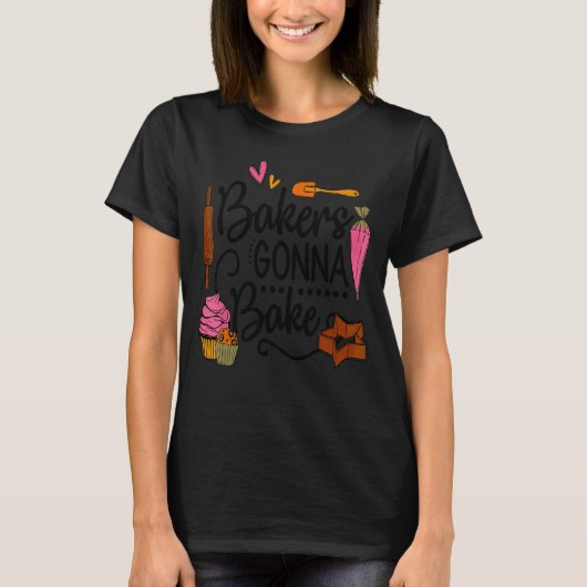 Vrouwen die baker Hobby-bakken T-shirt (Voorkant)