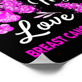 Vrouwen die borstkanker herkennen Faith Hope Love Poster (Hoek)