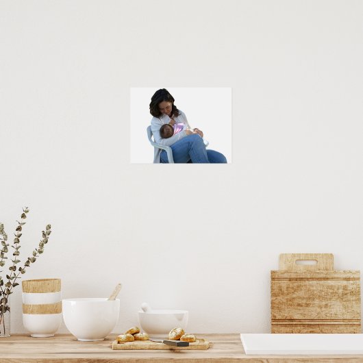 Vrouwen die borstvoeding geven poster (Keuken)