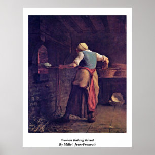 Vrouwen die brood bakken van Millet (II) Jean-Fran Poster