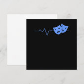 Vrouwen die de actrice van de theater van het Mask Bedankkaart (Voorkant / Achterkant)