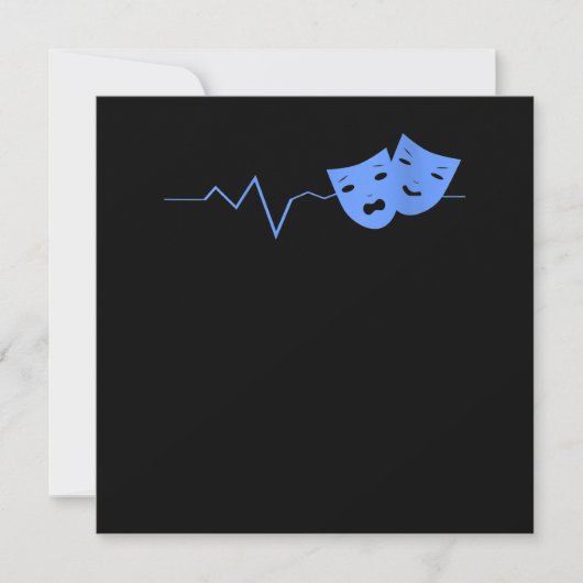 Vrouwen die de actrice van de theater van het Mask Bedankkaart (Voorkant)