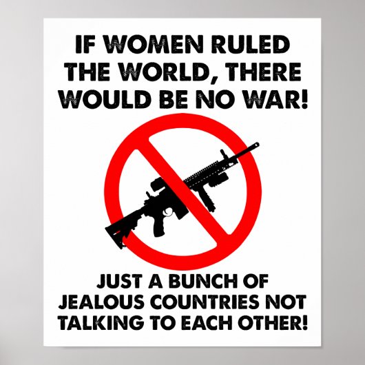 Vrouwen die de Wereld Regeren Grappige Poster (Voorkant)