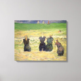 Vrouwen die Dieppe vangen door Paul Gauguin Canvas Afdruk