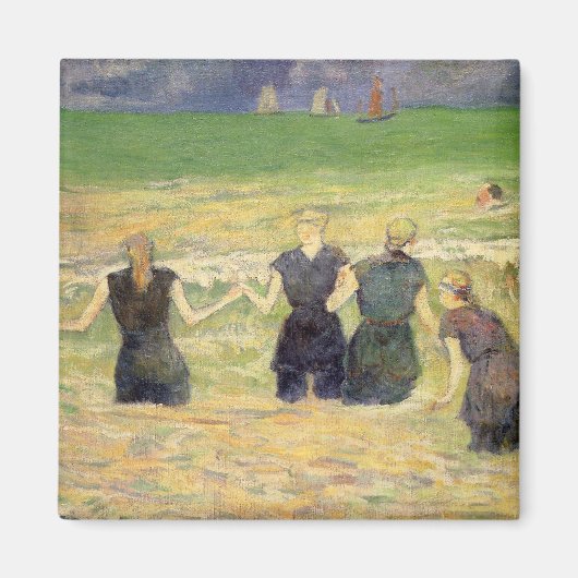 Vrouwen die Dieppe vangen door Paul Gauguin Magneet (Voorkant)
