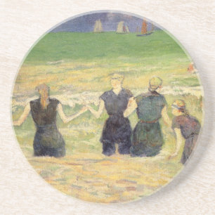 Vrouwen die Dieppe vangen door Paul Gauguin Zandsteen Onderzetter