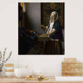 Vrouwen die een balans houden door Johannes Vermee Poster (Keuken)