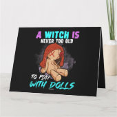 Vrouwen die een heks nooit te oud is om met dolls  kaart (Achterkant)
