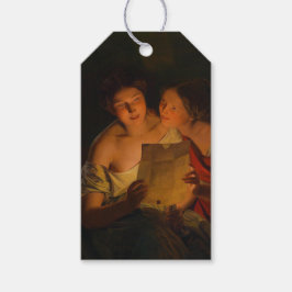 Vrouwen die een liefdesbrief lezen (door Waldmülle Cadeaulabel