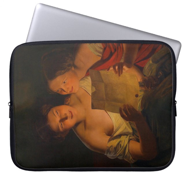 Vrouwen die een liefdesbrief lezen (door Waldmülle Laptop Sleeve (Voorkant)