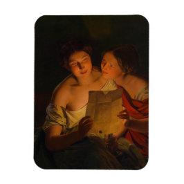 Vrouwen die een liefdesbrief lezen (door Waldmülle Magneet