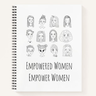 Vrouwen die empowerment krijgen notitieboek