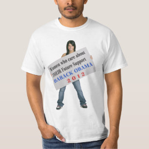 Vrouwen die er om geven...steun voor Barack Obama T-shirt