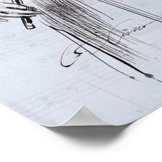 Vrouwen die het poster met de viool spelen (Hoek)