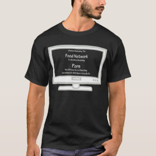 Vrouwen die het voedselnetwerk T-Shirt bekijken
