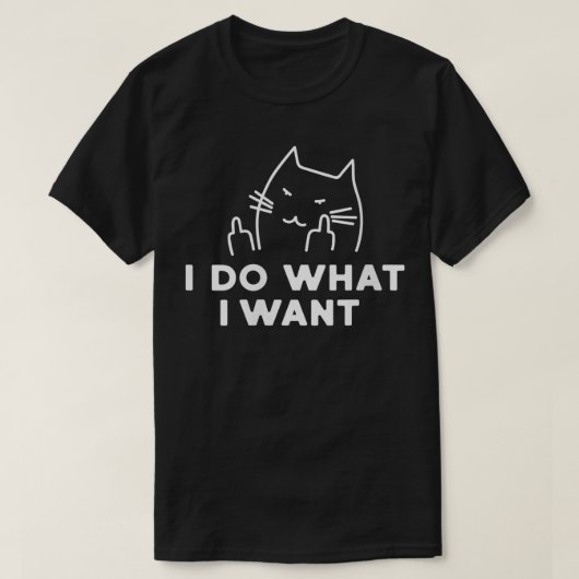 Vrouwen die ik doe wat ik wil dat Cat VNeck T-shirt (Design voorkant)