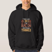 Vrouwen die ik eet spek en ik weet dingen varkens hoodie (Voorkant)
