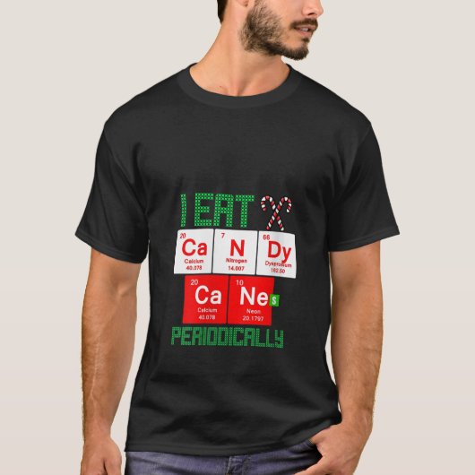 Vrouwen die ik eet suikerriet periodiek kerst pe t-shirt (Voorkant)