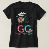 Vrouwen die ik graag Gg Sunflower Moeder D noem T-shirt (Design voorkant)